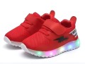 Buty sportowe dziecięce LED czerwone UNISEX sneakersy świecące z zapięciem na rzep