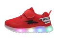 Buty sportowe dziecięce LED czerwone UNISEX sneakersy świecące z zapięciem na rzep
