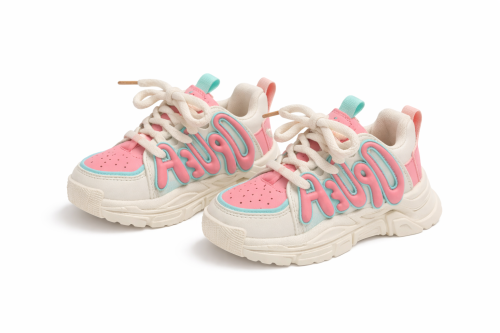 Sportowe Buty Dla Dzieci UNISEX sneakersy casualowe różowo-miętowe