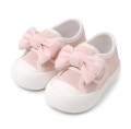 Buty dziecięce niemowlęce z kokardą różowe trampki dla dziewczynki