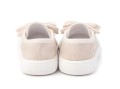 Buty dziecięce niemowlęce z kokardą beżowe trampki dla dziewczynki