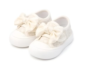  Buty dziecięce niemowlęce z kokardą białe trampki dla dziewczynki