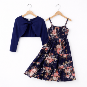 Sukienka dziewczęca w kwiaty z bolerkiem – elegancki komplet na wyjątkowe okazje