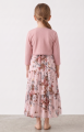 Sukienka dziewczęca w kwiaty z różowym bolerkiem – elegancki różowy komplet na wyjątkowe okazje