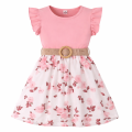 Sukienka dziewczęca dla dzieci z kwiatowym wzorem i paskiem – elegancja i wygoda na co dzień