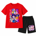 K-Pop Demon Hunters komplet dziecięcy dla dziewczynki T-shirt + spodenki