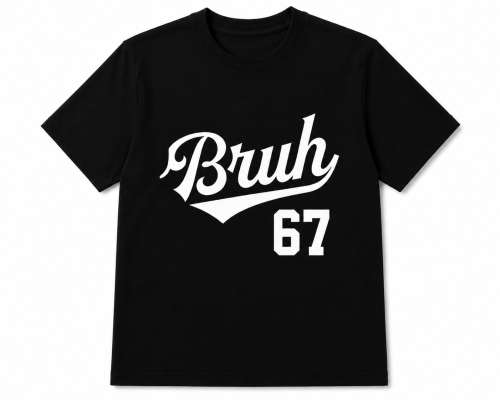 T-Shirt dziecięcy koszulka 3D dla dzieci z motywem BRUH 67 SIX SEVEN