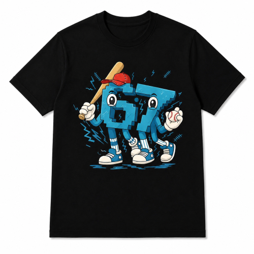 T-Shirt dziecięcy koszulka 3D dla dzieci UNISEX 67 z motywem SIX SEVEN