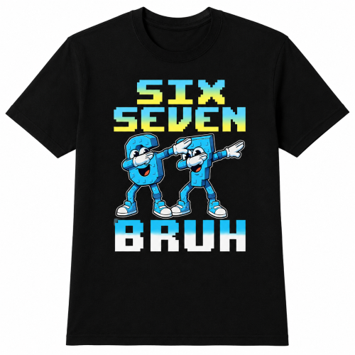 T-Shirt dziecięcy koszulka 3D dla dzieci UNISEX 67 z motywem SIX SEVEN