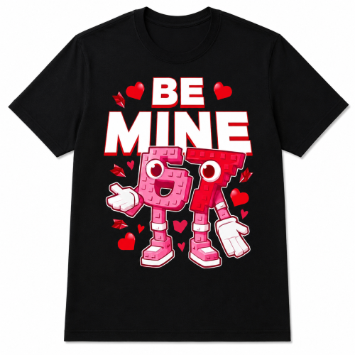 T-Shirt dziecięcy koszulka 3D dla dzieci UNISEX 67 z motywem Be Mine SIX SEVEN