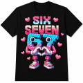 T-Shirt dziecięcy koszulka 3D dla dzieci UNISEX 67 z motywem Love SIX SEVEN