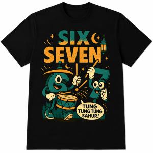 T-Shirt dziecięcy koszulka 3D dla dzieci UNISEX 67 z motywem SIX SEVEN