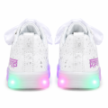 Świecące Buty LED dla Dzieci K-POP Demon Hunters Białe Sneakersy z Kolorowym Podświetleniem
