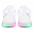 Świecące Buty LED dla Dzieci K-POP Demon Hunters Białe Sneakersy z Kolorowym Podświetleniem
