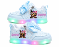 Świecące Buty LED Dziewczęce K-POP Demon Hunters Sneakersy z Kokardą i Zamkiem