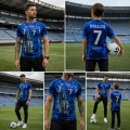 Koszulka sportowa 3D UNISEX granatowy T-Shirt piłkarski CRISTIANO RONALDO CR7
