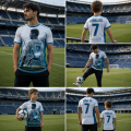 Koszulka sportowa 3D UNISEX biały T-Shirt piłkarski CRISTIANO RONALDO CR7