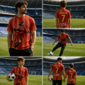 Koszulka sportowa 3D UNISEX T-Shirt piłkarski Pasiak CRISTIANO RONALDO CR7