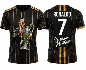 Koszulka sportowa 3D UNISEX T-Shirt piłkarski Pasiak CRISTIANO RONALDO CR7