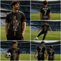 Koszulka sportowa 3D UNISEX T-Shirt piłkarski Pasiak CRISTIANO RONALDO CR7