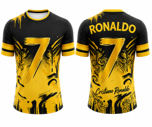 Koszulka sportowa 3D UNISEX T-Shirt piłkarski Pasiak CRISTIANO RONALDO CR7