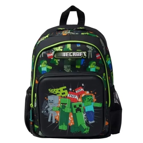 Plecak Szkolny dla dzieci MINECRAFT dla Chłopca Tornister Młodzieżowy TNT Creeper Zombie Duży