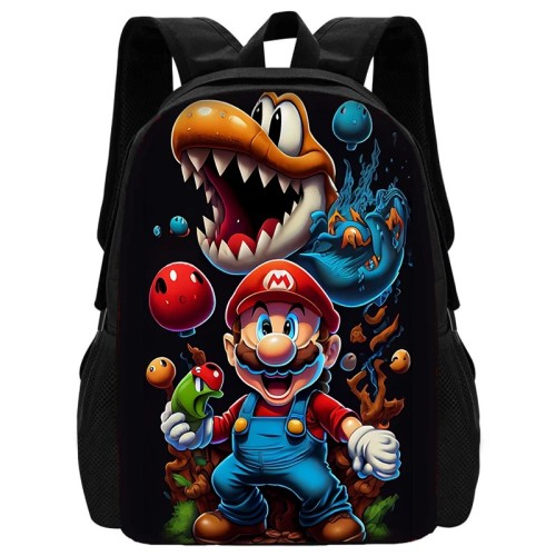 Plecak dla Dzieci Szkolny Super Mario Tornister Młodzieżowy Gamingowy