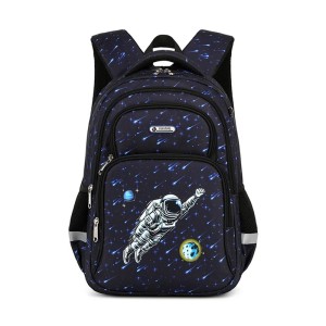 Plecak dla Dzieci Szkolny Kosmos Astronauta Tornister Ergonomiczny Odblaski Granatowy