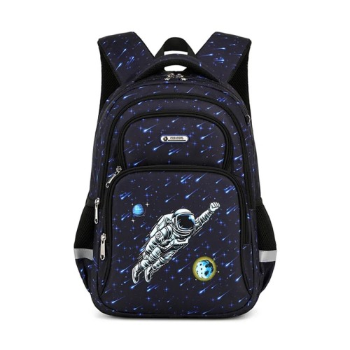 Plecak dla Dzieci Szkolny Kosmos Astronauta Tornister Ergonomiczny Odblaski Granatowy