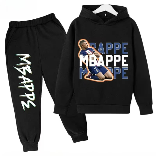 Dres Sportowy Mbappé dziecięcy 3D komplet bluza z kapturem i spodnie dla dzieci