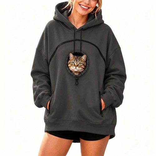 Bluza unisex z kieszenią na pupila S-XXXL