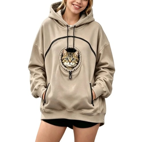 Bluza unisex z kieszenią na pupila S-XXXL