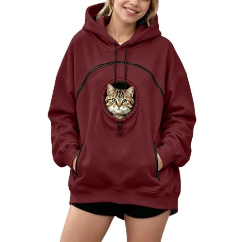 Bluza unisex z kieszenią na pupila S-XXXL