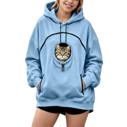 Bluza unisex z kieszenią na pupila S-XXXL
