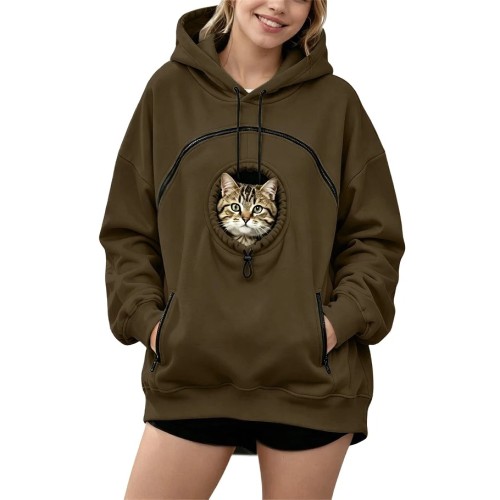 Bluza unisex z kieszenią na pupila S-XXXL